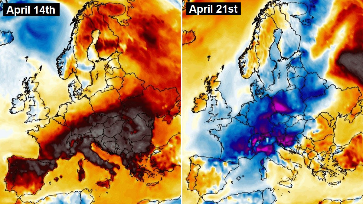 Η Ευρώπη προετοιμάζεται για ψύχος και χιόνια μετά τον καύσων...
